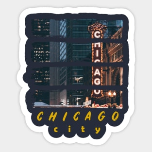 Chicago Night Sticker